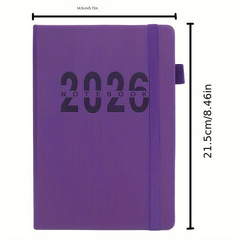[2026 Daily Planner] 2026 Daily Planner | 365-Day Plan, One Page Per Day, Time Management, Self-Discipline Check-In, Office, 400 Pages, Visual Organization, Easyclean Paper