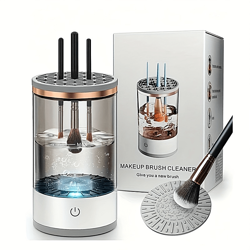 1pc Portable Electric Makeup Brush Cleaner Machine Automatic Spinner With USB Charging Quick Dry Cosmetic Brush Cleaning Tool