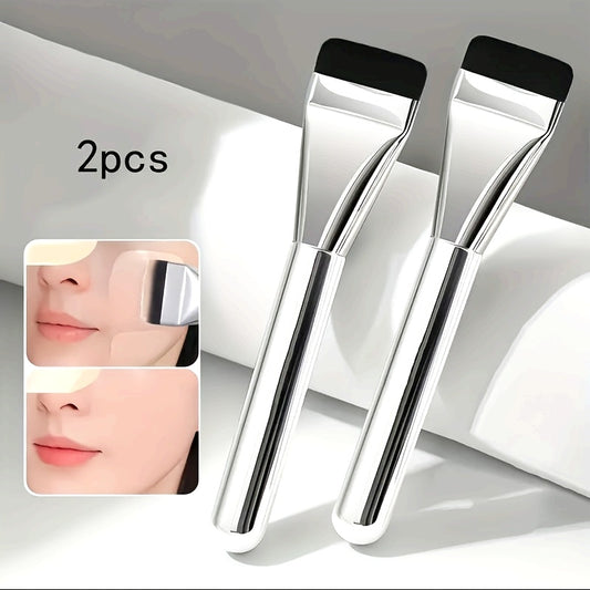 Ultra-Thin Foundation Brush, Lightweight Facial Contour Brush, Flat Head Mask Brush, Hybrid Foundation Cream Makeup Brush, One-Brush Skincare Tool