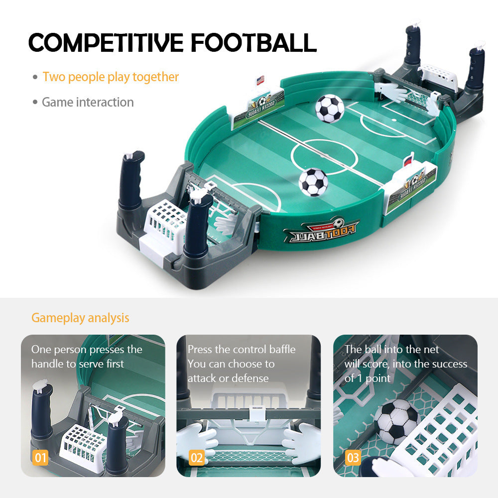 Kids Interactive Table Soccer Game, 5 Balls, Educational Sports Tabletop Toy, Plastic Frame, Ideal for Valentine'S Day, Easter, Birthday Gifts, Ages 3+