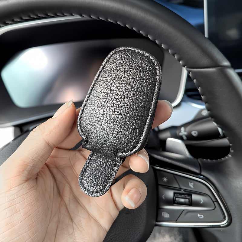 1pc Universal Car Sun Visor Glasses Clip, PVC Material, Auto Eyeglasses Holder, Vehicle Interior Accessories, Eyewear Storage Bracket