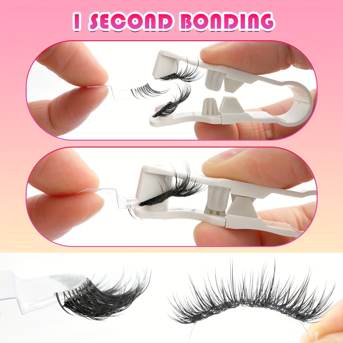YSDO Magnetic False Eyelashes - Soft, Ultra-Light, Easy-to-Apply Pair with Retaining Clip, Natural Curl Style for Everyday Wear, Everyday Eyelash Enhancement|Natural Curl Lashes|Magnetic Eyelash Holder, Eyelash Extensions