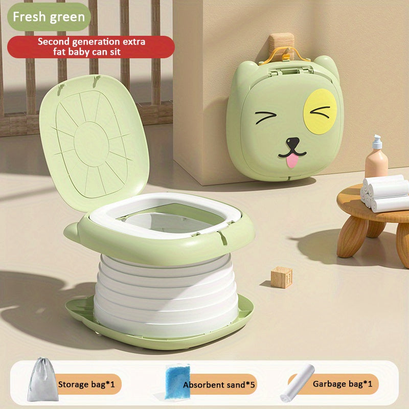 [Portable Potty] 1pc Portable Folding Potty Seat | Child Kids Travel Toilet, Foldable Emergency Potties, Infant Boys Girls Baby Training Toilet