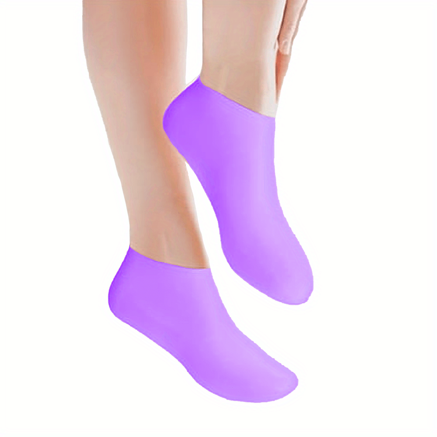 1Pair Silicone Socks for Dry Cracked Feet, Women's Foot Socks for Moisturizing, Cracked Heel
