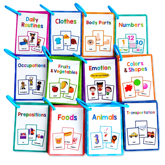 12 Themes Learning Flash Cards 386 English Words, Kids Toddler Colors, Shapes and Numbers, Learning Toys, Educational Preschool Flashcards Kindergarten Educational Toys School Supplies
