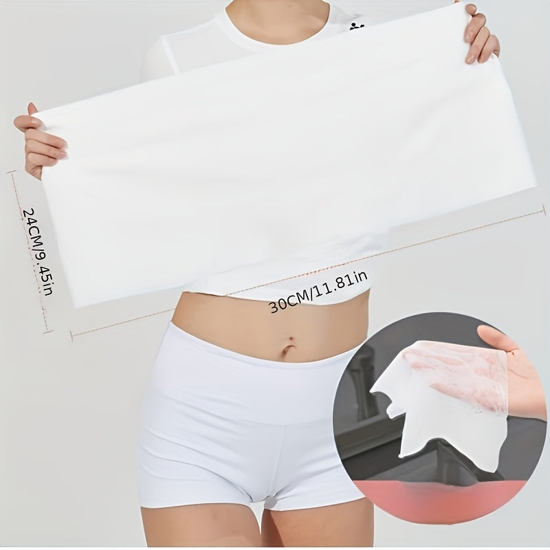 [Quick-Dry | Portable] 28pcs Portable Compressed Towels | Thick, Quick-Dry, Dual-Use | Ideal for Travel, Home, and Outdoor Use - Convenient Carry Design, White