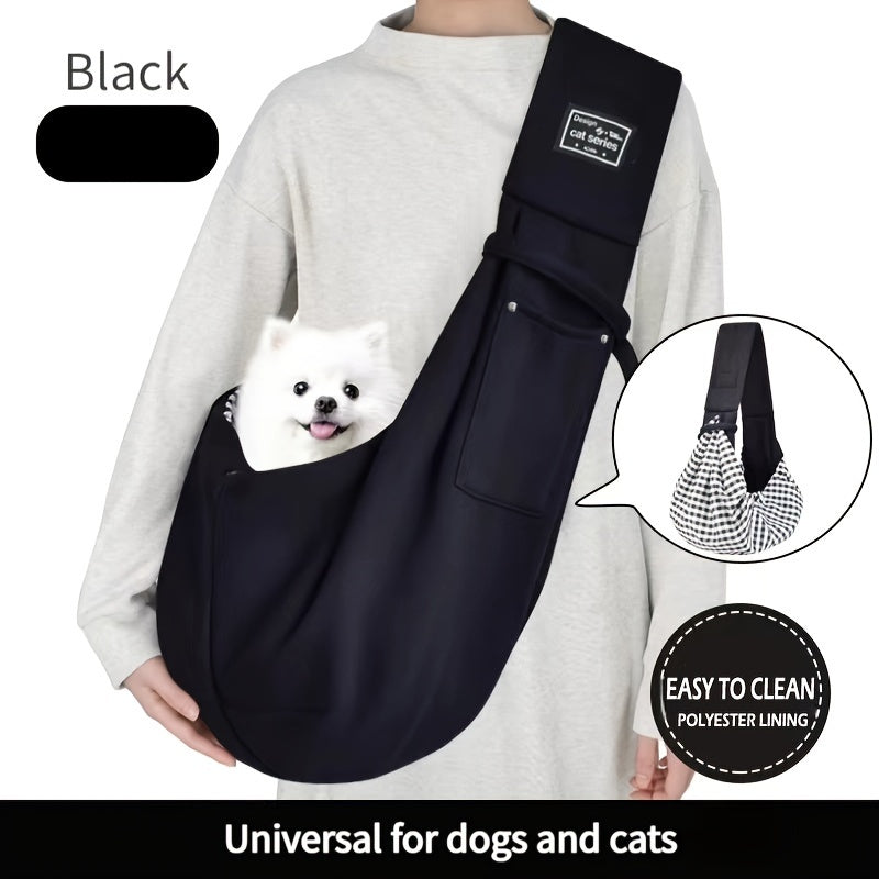 [For Outdoor Pet Travel Companion] Pet Sling Carrier, Soft Pet Carrier, Dog And Cat Travel Bag For Outdoor, Dog Carrier, Cat Carrier, Travel Companion For Puppies, Kittens & Small Animals Christmas Gift