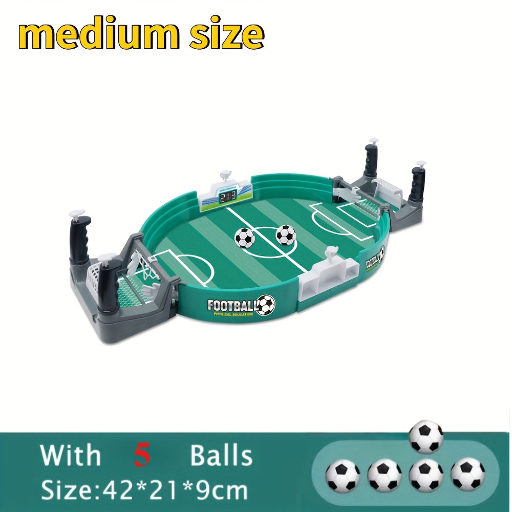 Kids Interactive Table Soccer Game, 5 Balls, Educational Sports Tabletop Toy, Plastic Frame, Ideal for Valentine'S Day, Easter, Birthday Gifts, Ages 3+