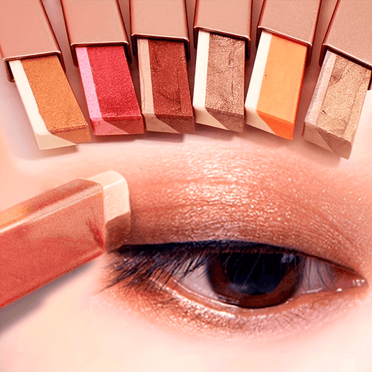 Waterproof Dual-Color 6pcs Eyeshadow Stick - Effortless Matte and Satin Finish - Smooth Application for Stunning Eye Makeup Perfect for Quick Daily Looks and Travel Convenience with Plant Squalane