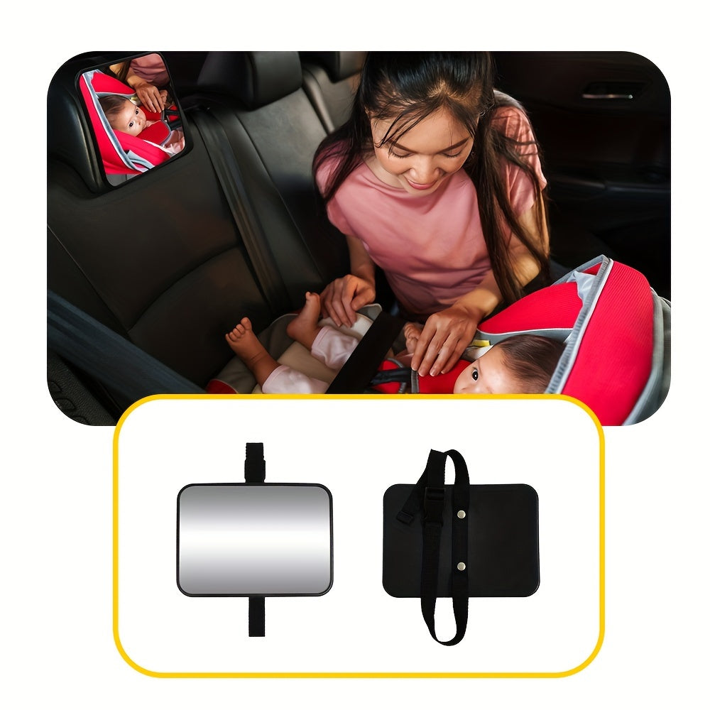 [Crash-Tested Car Mirror] Shatter-Resistant Car Mirror | Designed for Rear-Facing Infants, Crash-Tested, Providing a Broad And Clear View