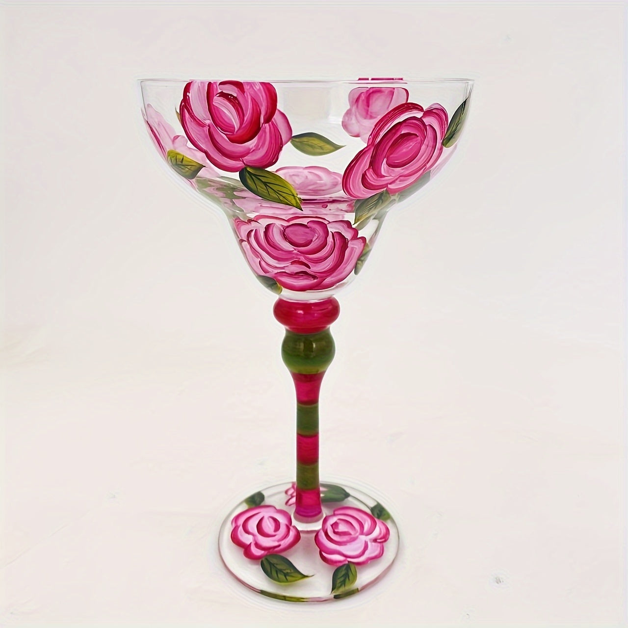 Painted Margarita Glasses, Creative Hand-Painted Cocktail Glasses, Alicia's Home Wedding Celebration Goblet
