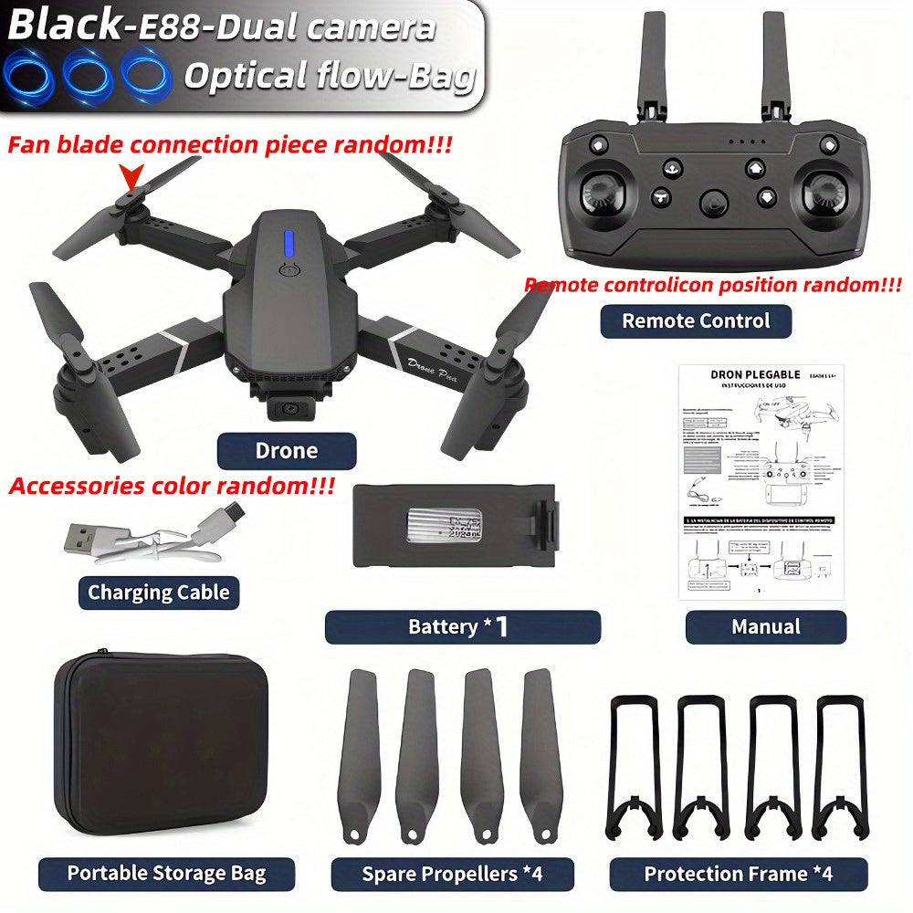 Top Selling Remote Control Aircraft HD Dual Camera Foldable Remote Control Drone One Click Easy Take-off and Landing Remote Control Quadcopter for Beginners and Enthusiasts Affordable Drone Halloween, Christmas and New Year Holiday Gifts