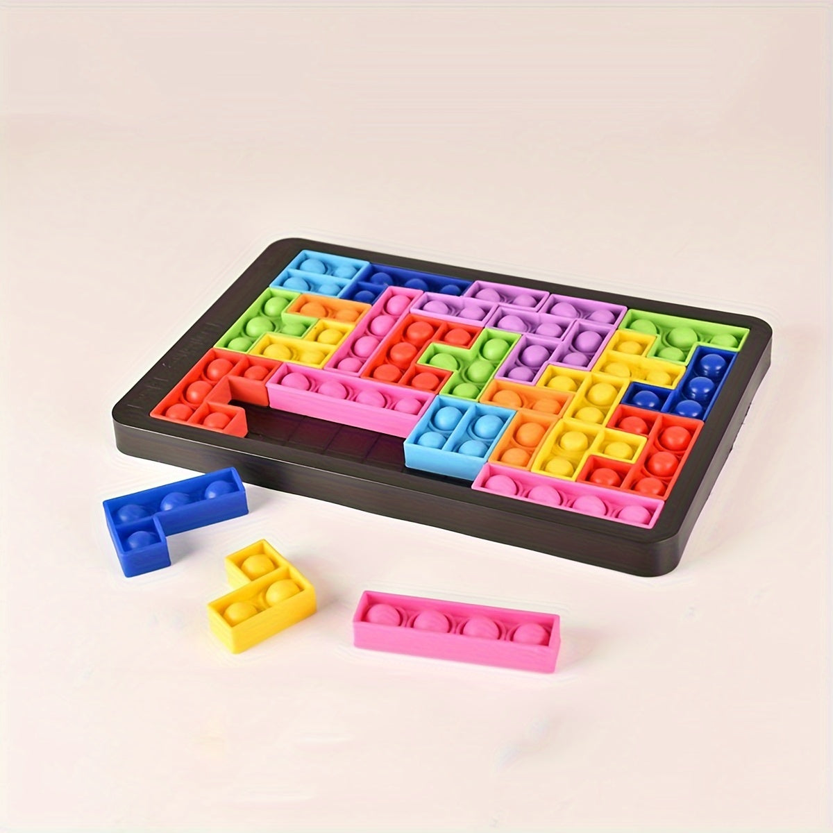 Soft Silicone Puzzle Building Blocks - Relax & Brain Teaser Game for Parent-Youngsters Bonding, Educational Toy