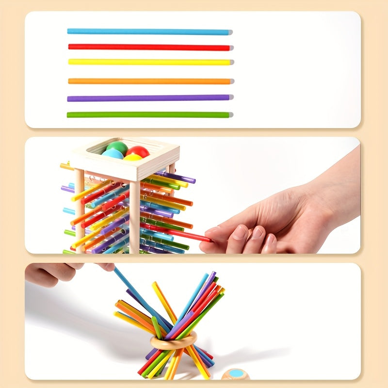 Wooden stick games, wooden educational children's toys, essential parent-child games, interactive toys and games, exercise logical thinking skills, Easter, Thanksgiving perfect gift