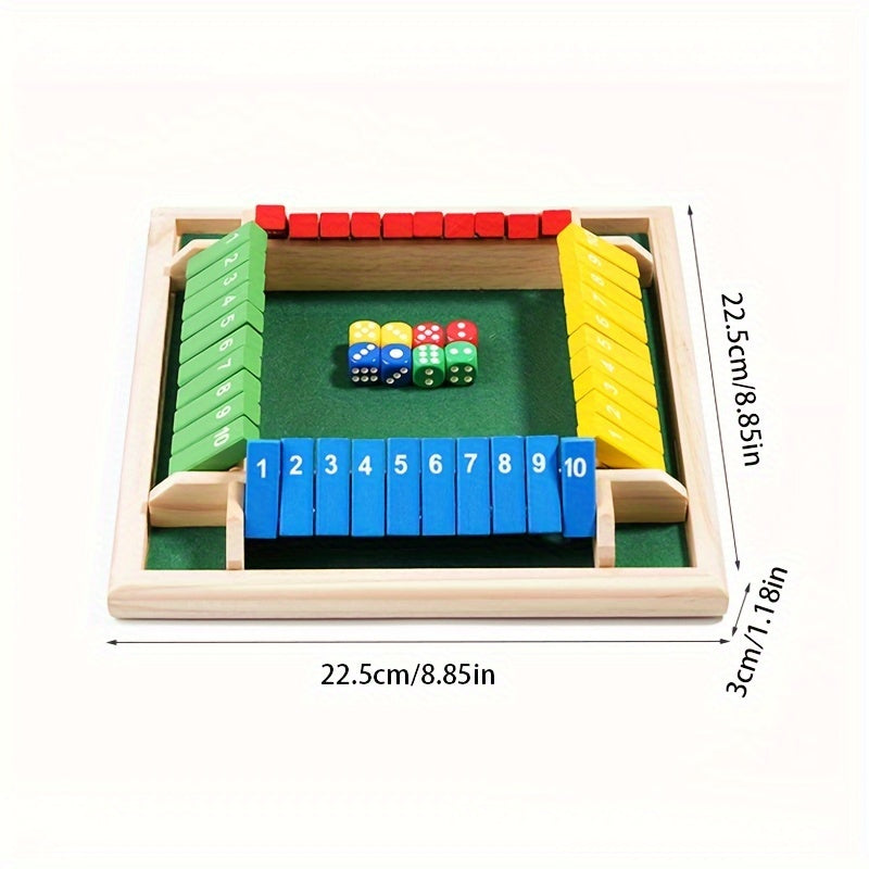[Wooden Dice Toy] Colorful Eight Wooden Number Dice Game Toy | Educational Math Toy, Party Interactive Leisure Product, Family Interactive Table Game