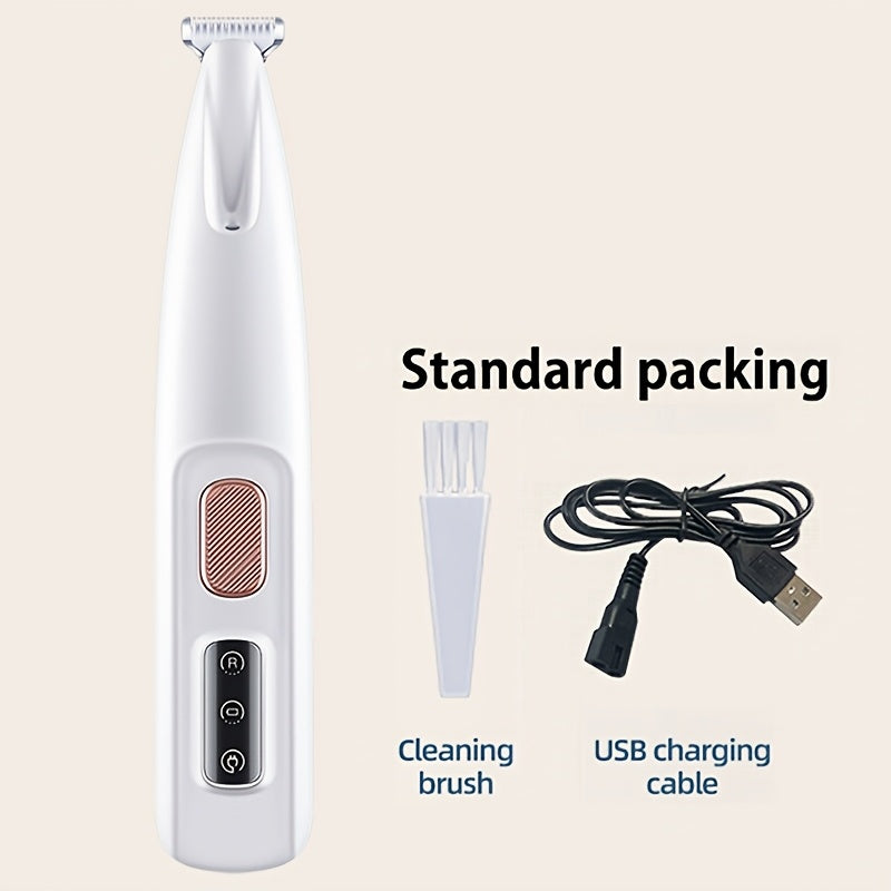 Pet Grooming Clippers LED Assisted Lighting Safe Low Noise USB/Battery Life Pet Beauty Electric Trimmer LED Light Assistance Safe Low Noise USB/Battery Life
