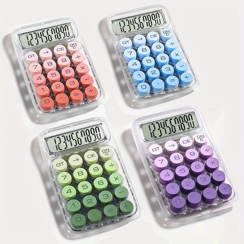 1pc of transparent high-value calculator for students, creative small computer, cute calculator, commercial financial office dedicated portable computer