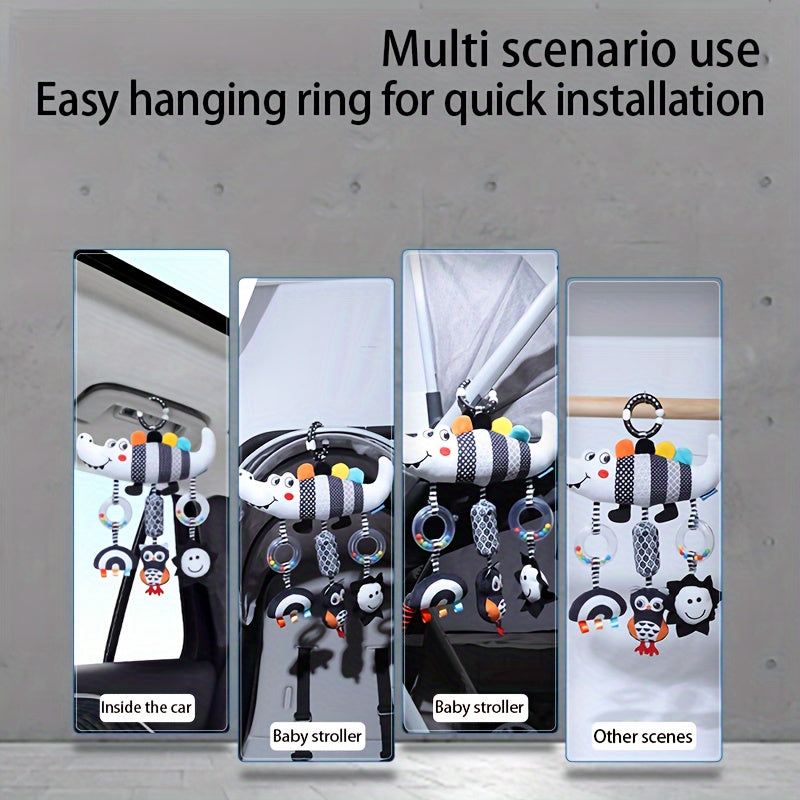 Baby Toy Black and White Wind Chime Hanging Ornament 0+ Newborn Baby Christmas Gift and Birth Present Perfect Holiday Gift Choice Suitable for Kids' Car Toy and Stroller Toy Bedtime Hanging