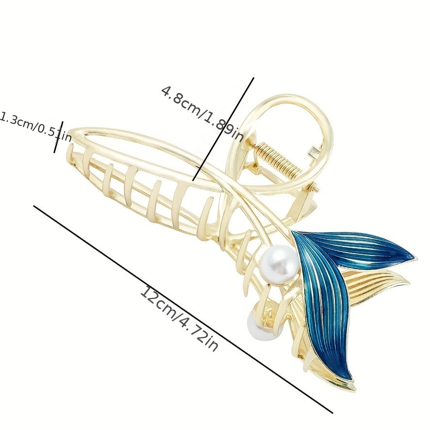 Sweet Elegant Whale Tail Claw Clips - Hair Accessories for Women & Girls, Ideal Gift Choice