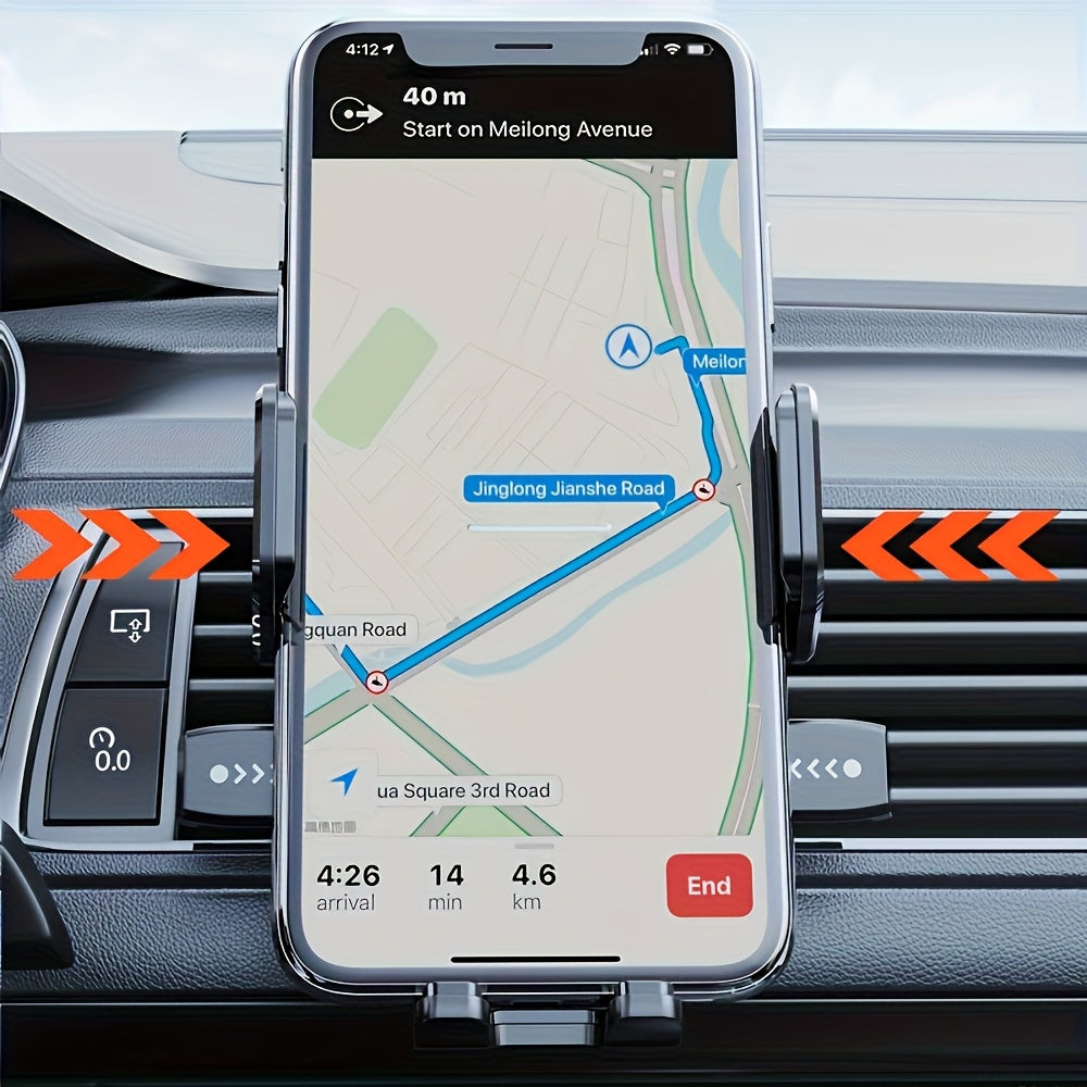 Car Dashboard Phone Holder Adjustable in Vertical and Horizontal Directions, Provides High Stability and Strong Adhesion, Includes Extra Sticky Pads. This Car Mobile Phone Holder Compatible with All Smartphones