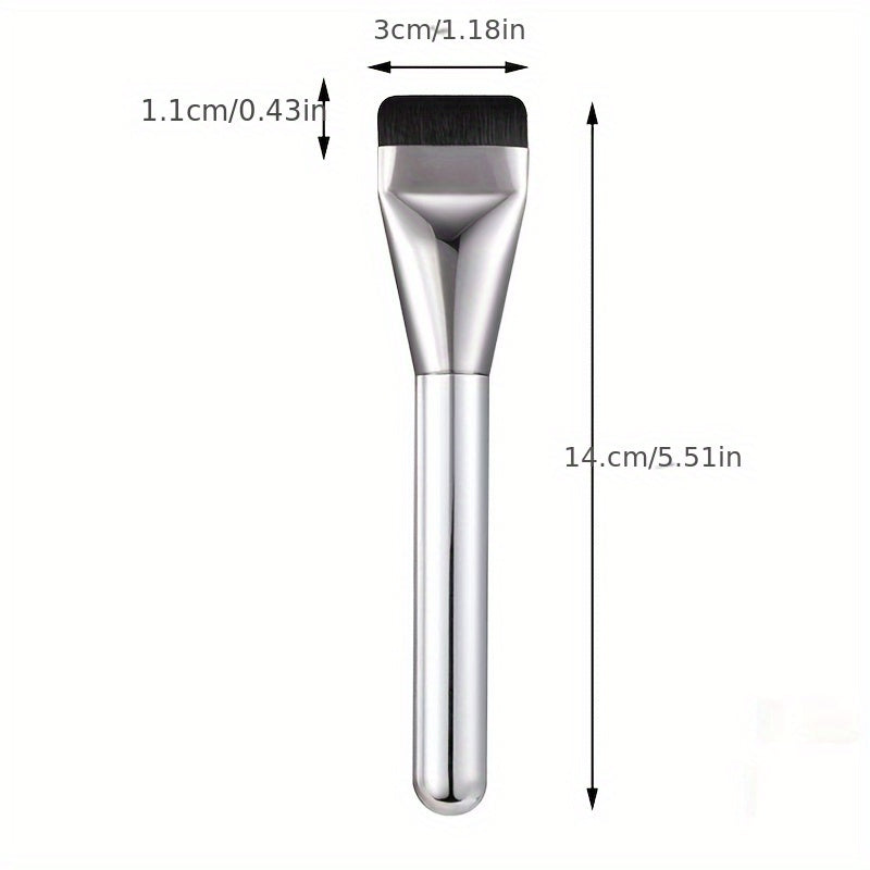 Ultra-Thin Foundation Brush, Lightweight Facial Contour Brush, Flat Head Mask Brush, Hybrid Foundation Cream Makeup Brush, One-Brush Skincare Tool