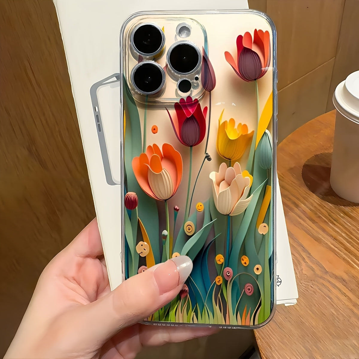 [Artistic Phone Cover] Transparent Artistic 3D Floral Design Phone Cover for Iphone Models 16, 15, 14, 13, 12, 11, XS, XR, X, 8, 7, 6, 6S Plus, And Pro Max