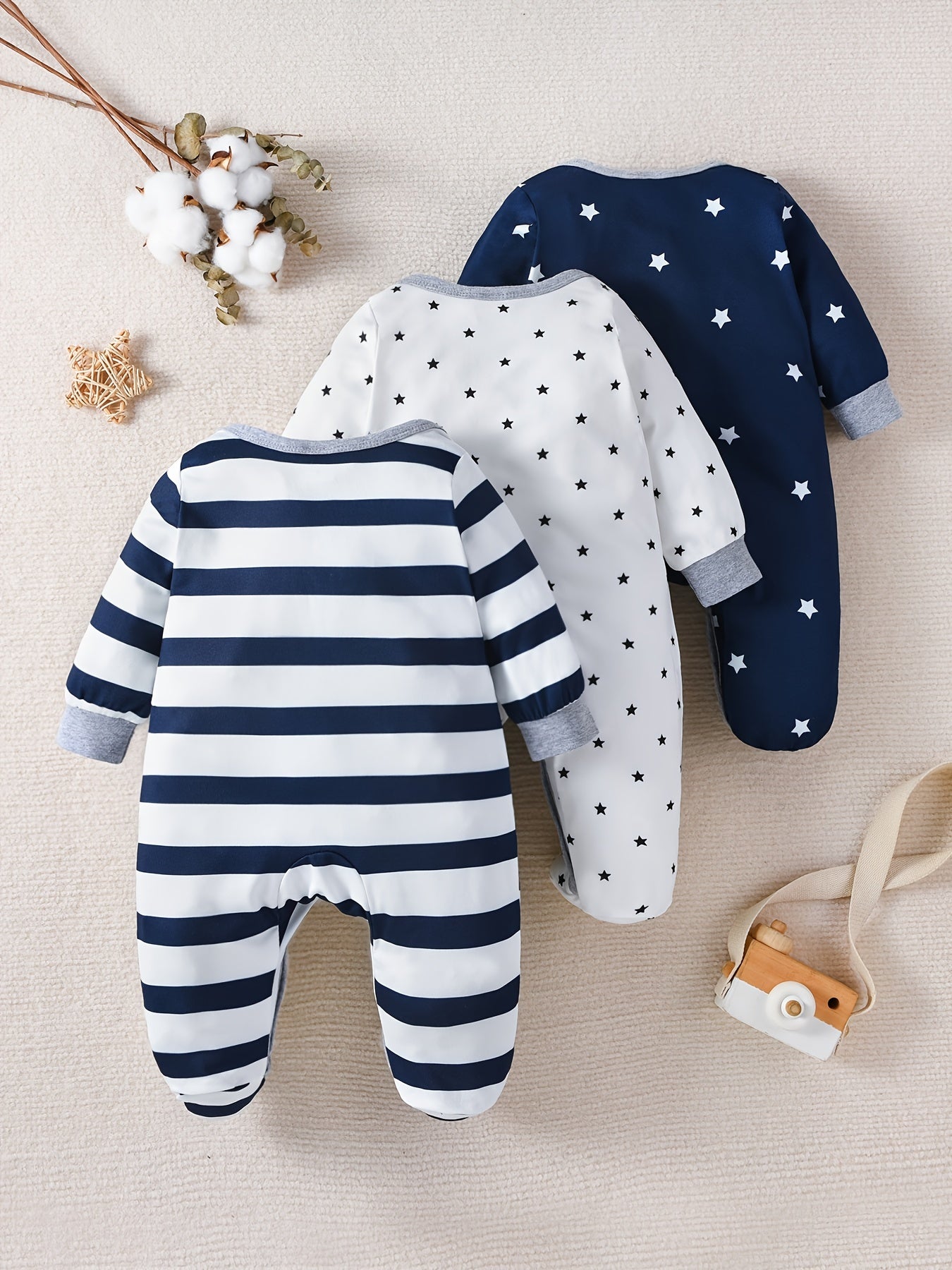 Newborn Multi-Piece Footed Romper Set, Perfect for Outdoor