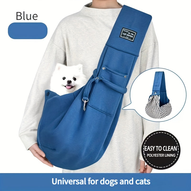 [For Outdoor Pet Travel Companion] Pet Sling Carrier, Soft Pet Carrier, Dog And Cat Travel Bag For Outdoor, Dog Carrier, Cat Carrier, Travel Companion For Puppies, Kittens & Small Animals Christmas Gift