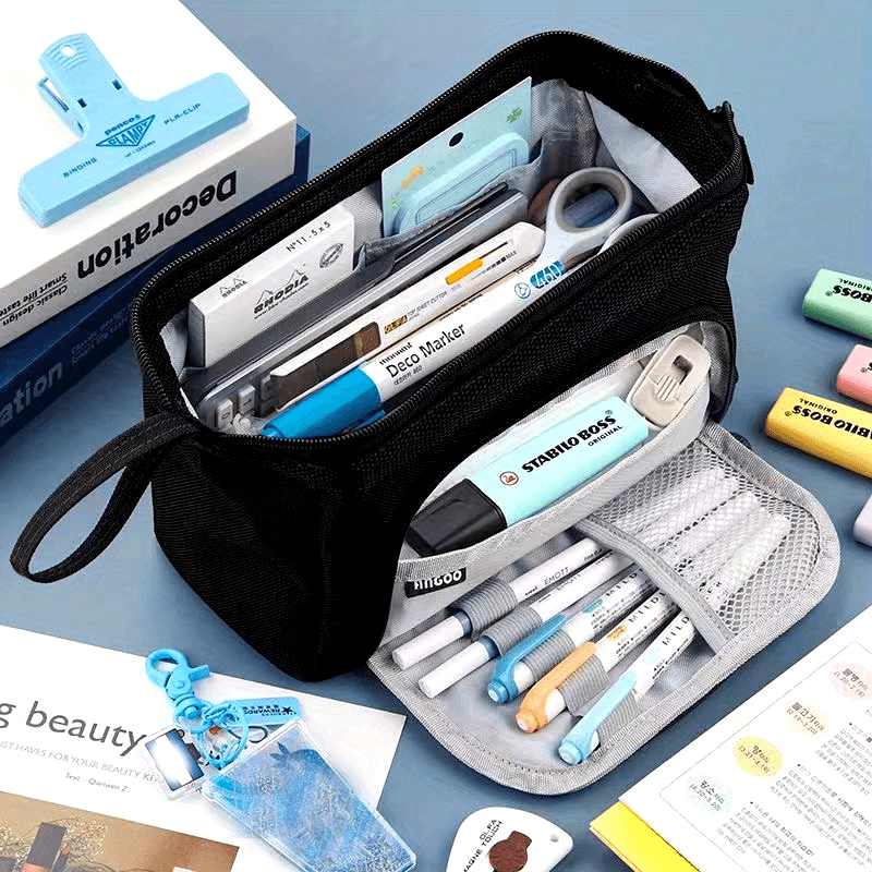 1pc Large-capacity Pencil Case Cute Pencil Pouch For Girls Boys Student Aesthetic Pencil Case For Middle High School Office Supplies Eid Al-Adha Mubarak