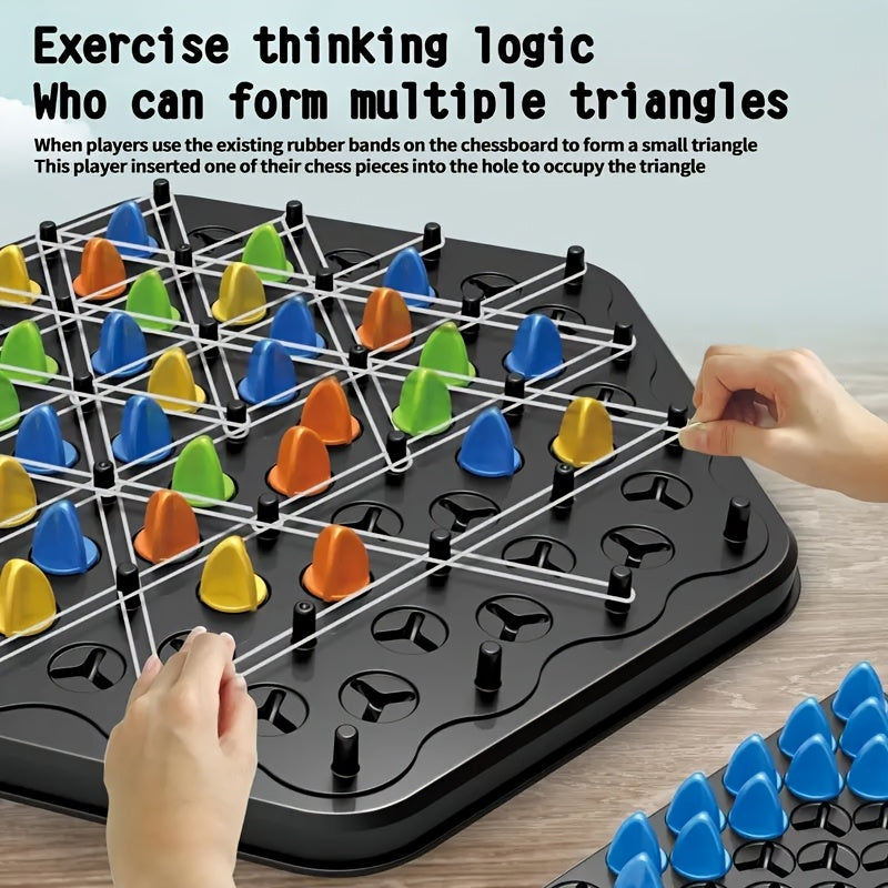 [Interactive | Family] Interactive Family Game Triangle Chain Chess | Enhances Logical Thinking & Puzzle Skills | Birthday Gifts Christmas, Halloween Gift for Kids