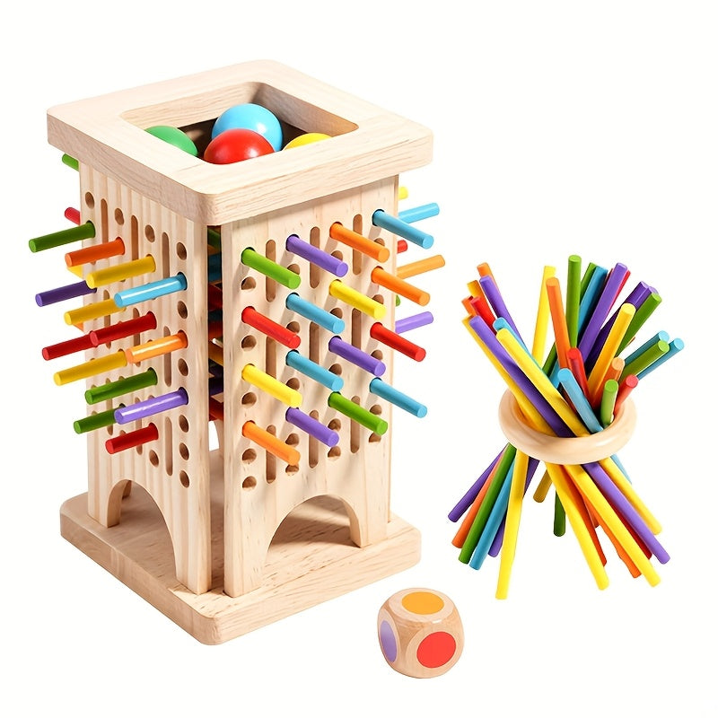 Wooden stick games, wooden educational children's toys, essential parent-child games, interactive toys and games, exercise logical thinking skills, Easter, Thanksgiving perfect gift