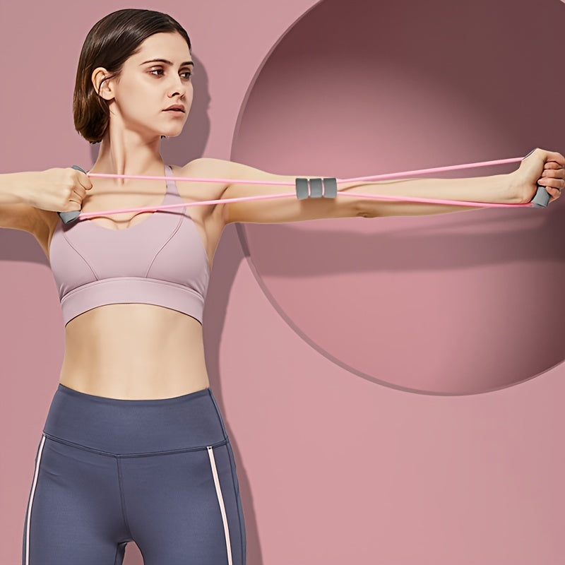 8-Shaped Yoga Resistance Band: Get Fit & Slim at Home with Thick Tension Rope!