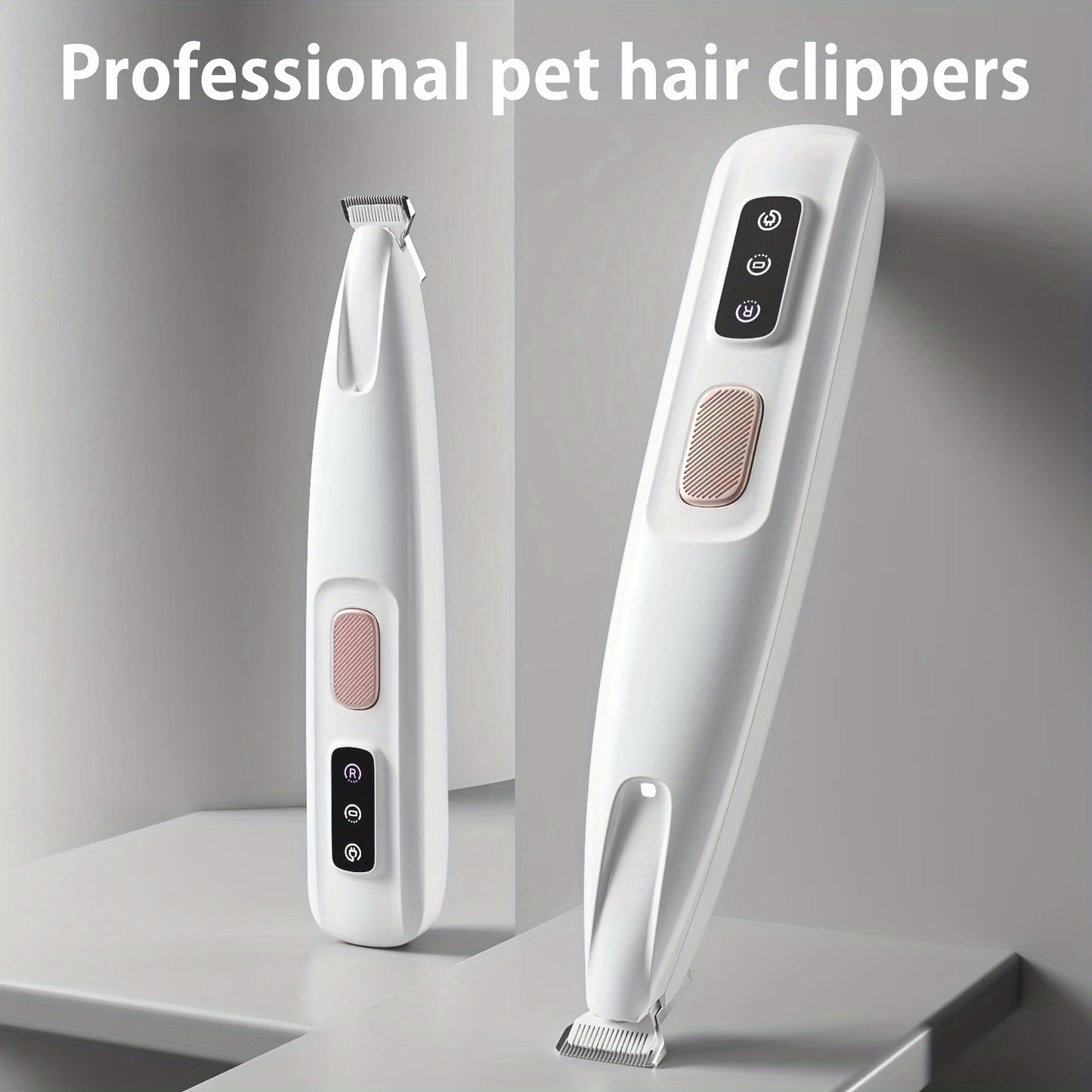 Pet Grooming Clippers LED Assisted Lighting Safe Low Noise USB/Battery Life Pet Beauty Electric Trimmer LED Light Assistance Safe Low Noise USB/Battery Life