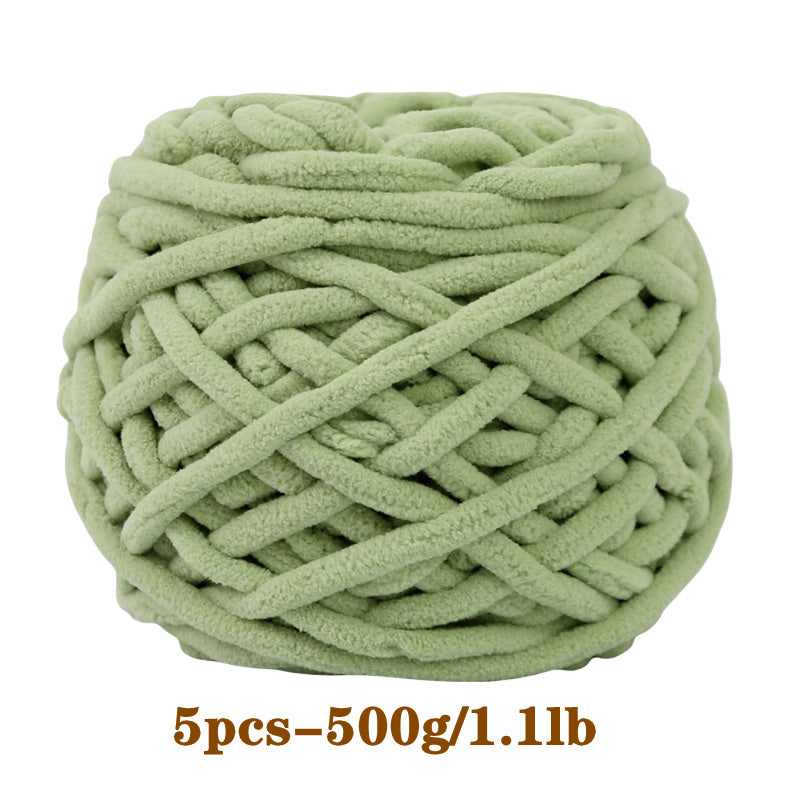 5pcs Ultra-Soft Chunky Chenille Yarn - Perfect for DIY Knitting & Crochet Projects, Scarves, Hats, Blankets | Available in Multiple Colors