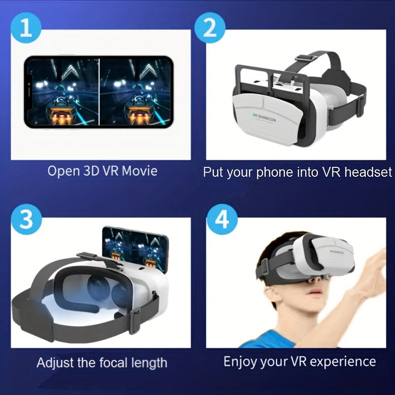 [Integrated Game Console] 3D Movie VR Glasses - Integrated Game Console Immersion Virtual Reality - Gaming Gift for Winter