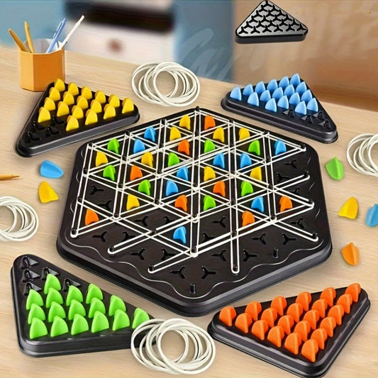 [Interactive | Family] Interactive Family Game Triangle Chain Chess | Enhances Logical Thinking & Puzzle Skills | Birthday Gifts Christmas, Halloween Gift for Kids