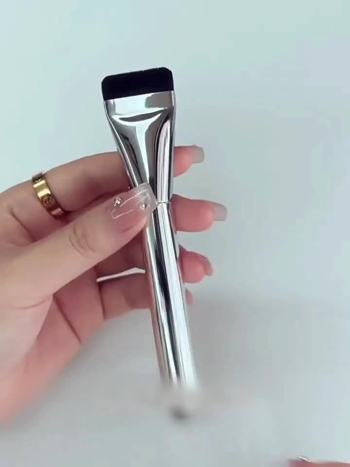 Ultra-Thin Foundation Brush, Lightweight Facial Contour Brush, Flat Head Mask Brush, Hybrid Foundation Cream Makeup Brush, One-Brush Skincare Tool