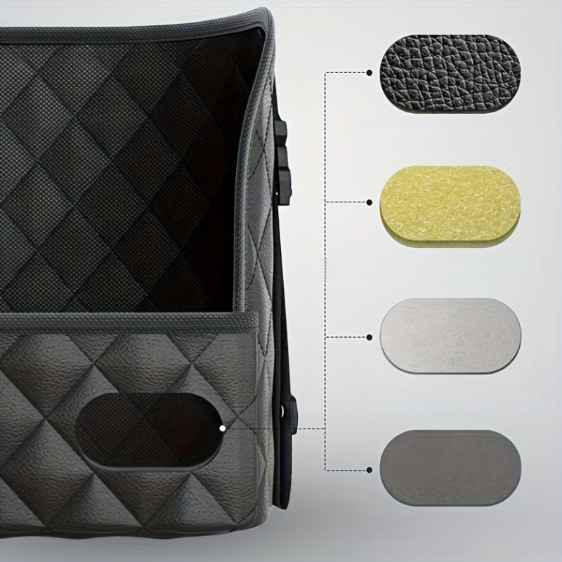 Spacious Luxury Faux Leather Car Seat Organizer - Hanging Mount Back Seat Storage with Multiple Compartments - Ideal for Family Cars, Travel & Daily Use