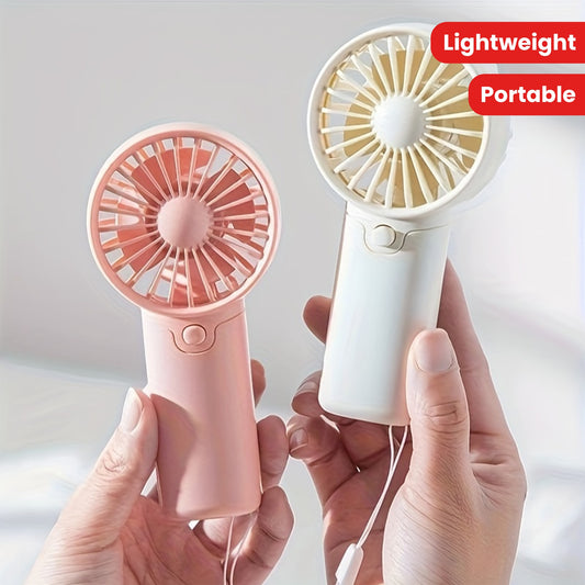 Ultra-Portable Mini Battery Fan - Handheld & Convenient, Instantly Cool Anywhere - Perfect for Office, Outdoor, Travel, Camping - On-the-Go Comfort Solution (AAA Batteries Not Included)