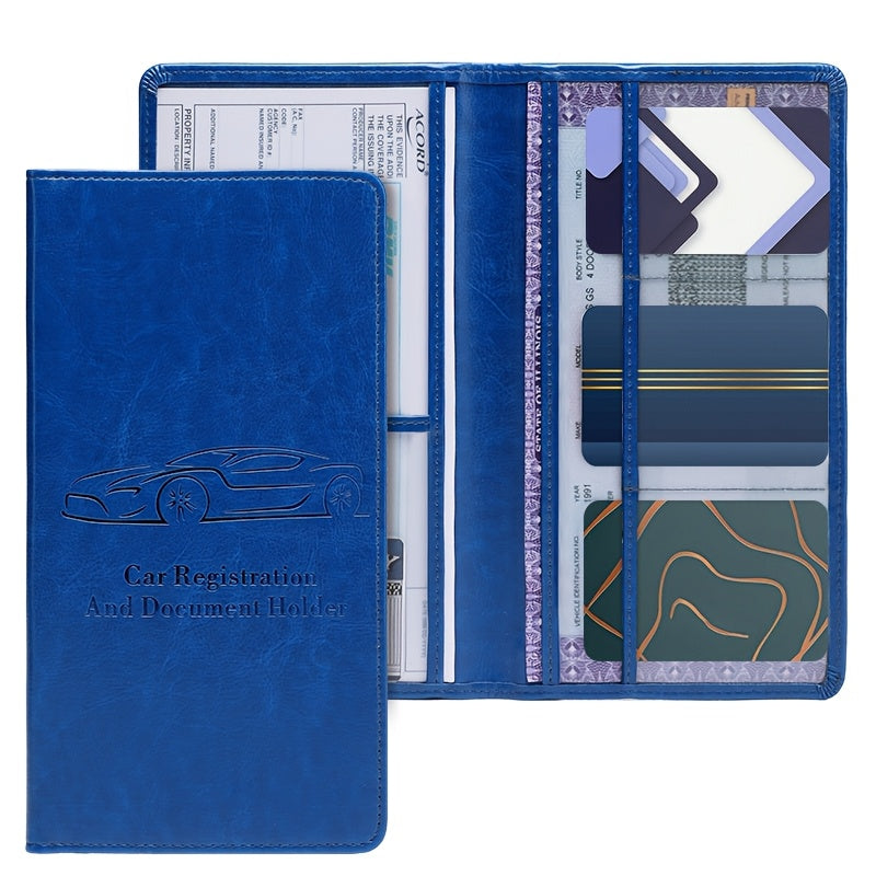 [Car Document Protector] Easy Access Car Registration and Insurance Card Holder - Vehicle Glove Box Paperwork Organizer for Men and Women