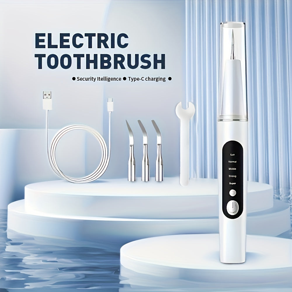 [ProClean Tartar Remover] 5-Level ProClean Tartar Remover Kit | Power Dental Flossers with Adjustable LED Light, 4 Replaceable Heads, and Advanced Dental Calculus Removal for Improved Oral Health and Fresh Breath - Father's Day, Mother's Day Gift