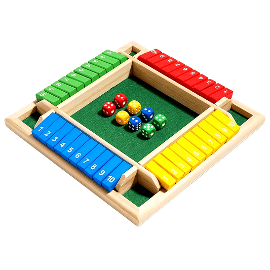 [Wooden Dice Toy] Colorful Eight Wooden Number Dice Game Toy | Educational Math Toy, Party Interactive Leisure Product, Family Interactive Table Game