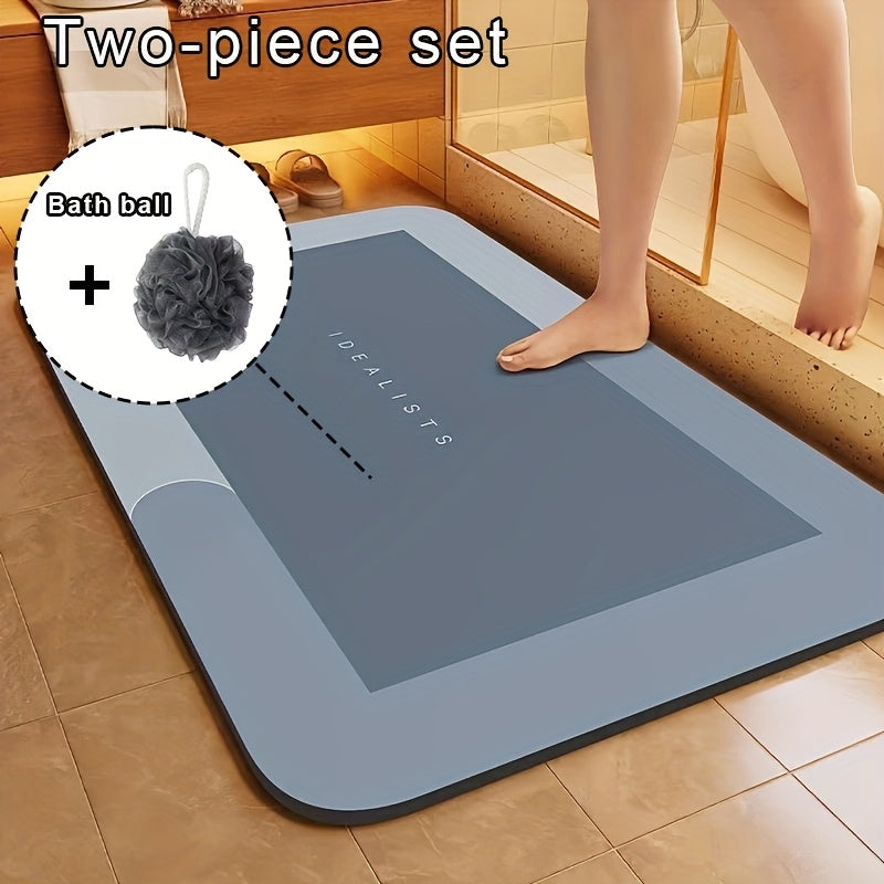 Super Absorbent Bath Mat | 1pc | Non-slip, Soft, Comfortable, Fast And Dry | Bathroom, Shower, Laundry Room, Bedroom, Living Room, Doorway, Kitchen