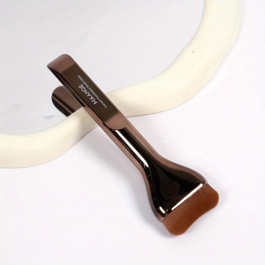 [MAANGE Makeup Brush] MAANGE Soft Nylon Foundation Brush - Travel-Friendly Makeup Brush for Even Application, Metal Handle, Ideal for All Skin Types, Perfect Mother's Day Gift, Essential Makeup Brush