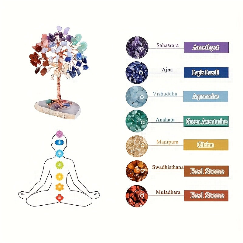 Natural Amethyst Crystal Tree Ornament - 1pc Quartz Decoration Home Decor Festival Gift (Random Base)