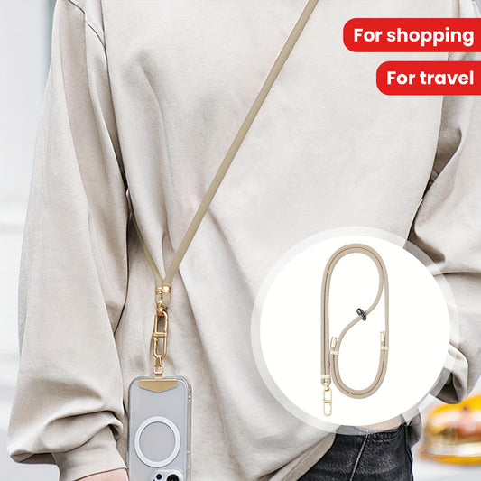63-Inch Adjustable Crossbody Phone Lanyard with Clip - Durable, Anti-Theft Wrist Strap for Secure Shopping & Travel - Available in Multiple Colors