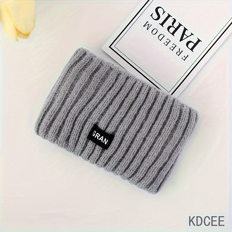 Stylish and Cozy &apos;s Knitted Headband - Soft, Warm Winter Hat for Outdoor Activities, Skiing, and Hiking - Fashionable Solid Color Accessory