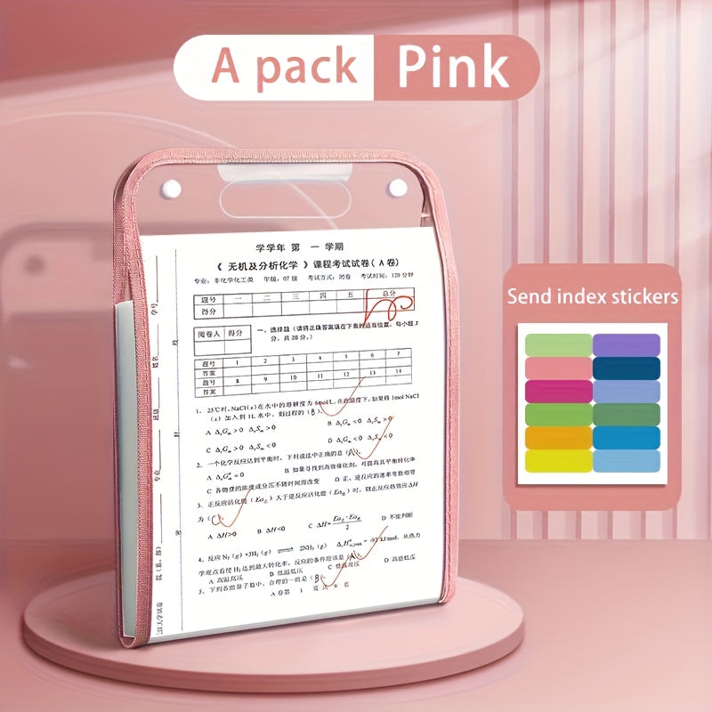 1pc, Durable A4 13-Pocket Expanding File Folder, Organ bag, Thickened PVC transparent, Organizer for Student Papers & Documents, for storing student test papers and data files