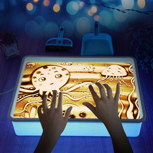 Children DIY sand painting Light table,art supplies,craft supplies,arts and crafts,art supplies,lite brite,sand art kits for kids, Glow puzzle toys, crafts for kids ages 4-6,party favors