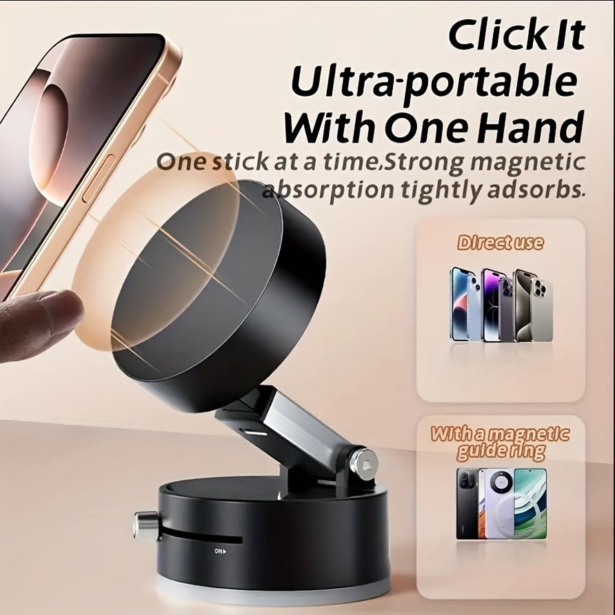 Dual-Use Magnetic Phone Holder for Car & Home - Telescopic Folding Stand with Adjustable Angle, Portable Car Mount & Desk Organizer, Sturdy Hands-Free Design for Safe Driving & Workspace Convenience, Car Phone Holder Mount, Durable Material